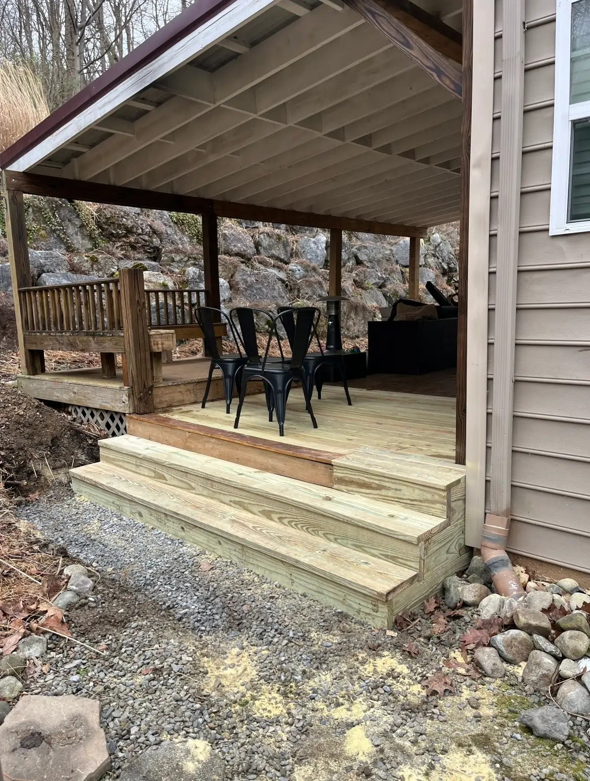 Professional outdoor patio construction by Rapid Build Remodeling